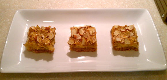 Pear Almond Shortbread Bars