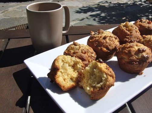 Pear Ginger Walnut Muffins
