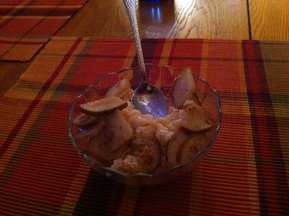 Rice Pudding with Brown Buttered Pears