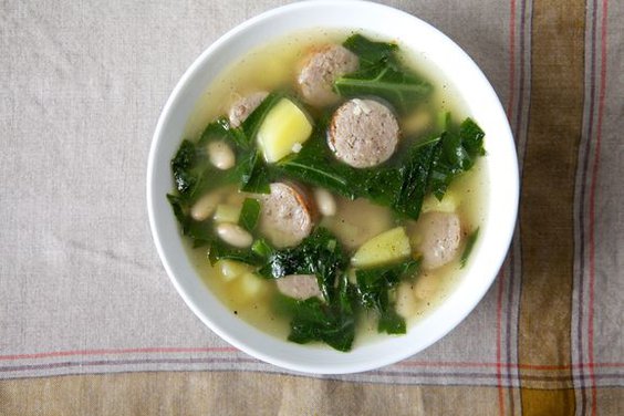 Beans and Greens Soup (With a Little Italian Sausage )