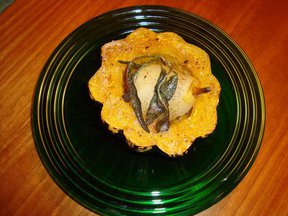Roasted Sweet Dumpling Squash with a Poached Pear