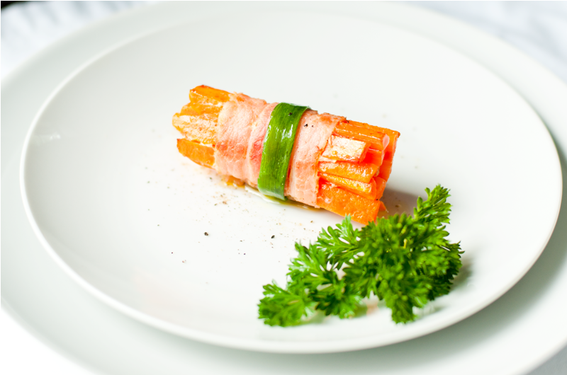 Carrots Wrapped in Bacon