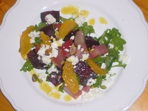 Roasted Beet, Orange, & Goat Cheese Salad