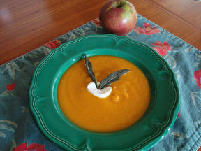 Lightly Curried Sweet Potato, Carrot, and Apple Soup