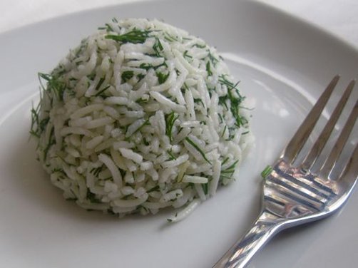 Dill Rice the Afghani Way- Chelo Shibit