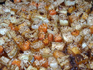 Sesame Roasted Root Vegetables