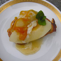 Braised Pears with Brandy Orange Sauce