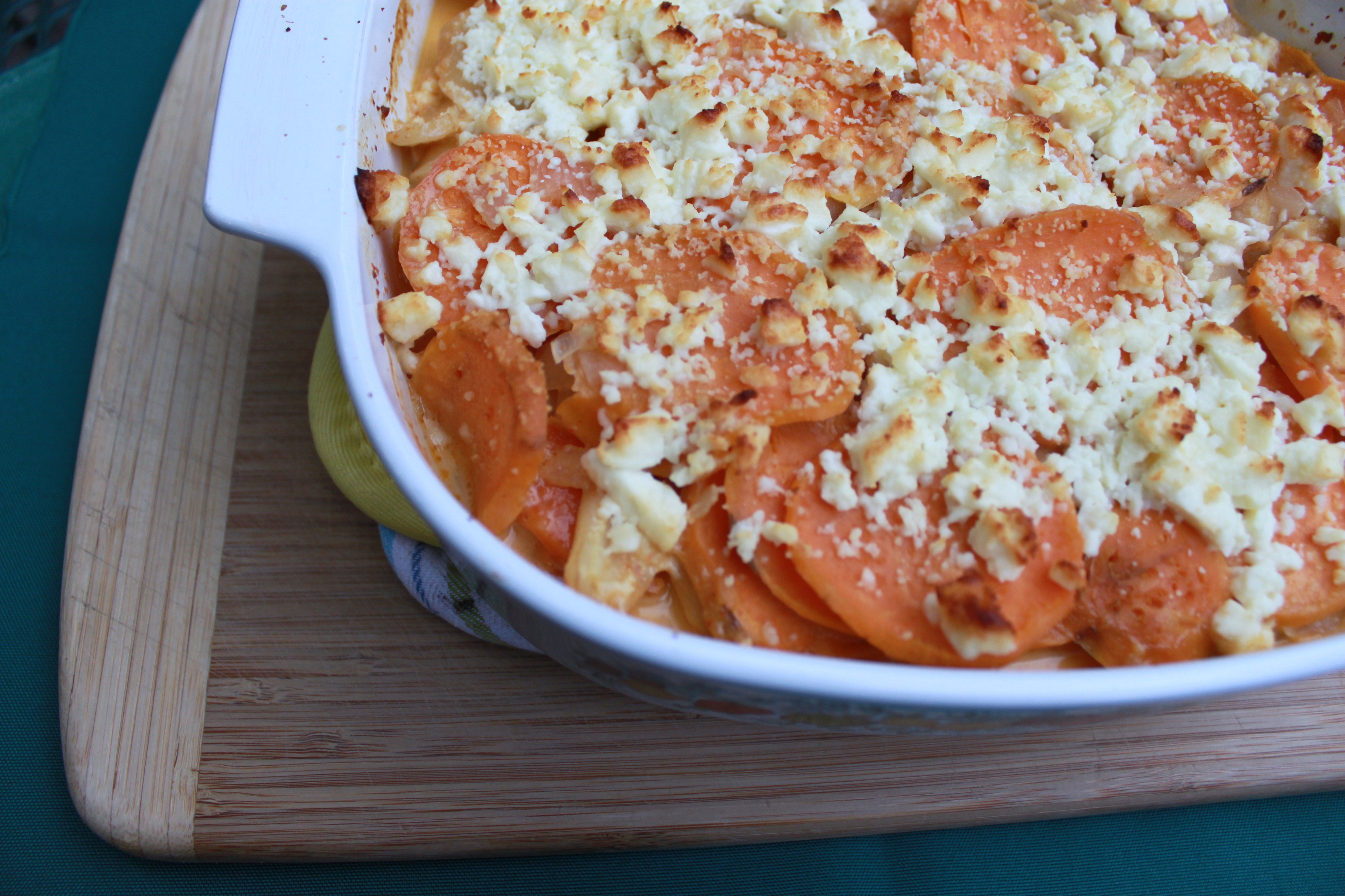Red Curry Scalloped Sweet Potatoes and Parsnips