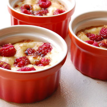Raspberry Custard Cups