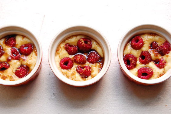 Raspberry Custard Cups