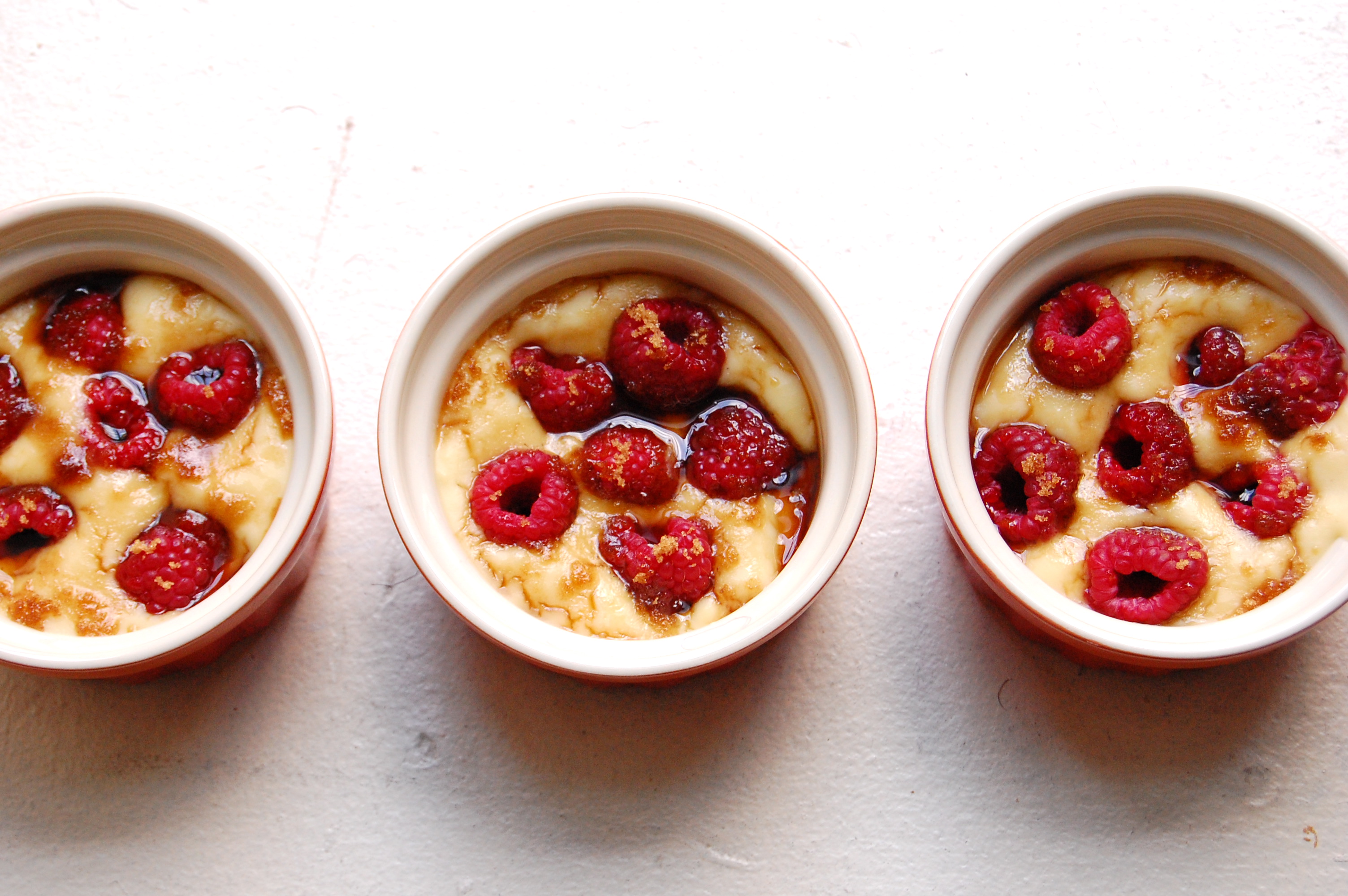 Raspberry Custard Cups