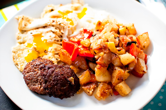 Sweet Red Pepper & Potato Hash