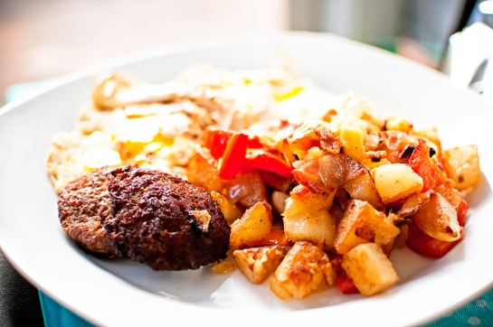 Sweet Red Pepper & Potato Hash