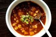 Butternut Squash Posole with Green Tomato Pico de Gallo