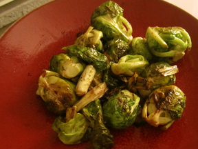 Roasted Leeks and Brussels Sprouts