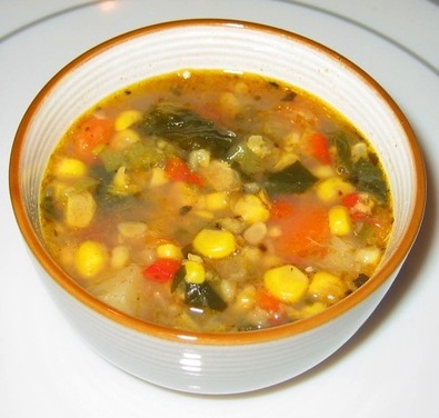 Spicy Corn Chowder with Corn Husk Stock