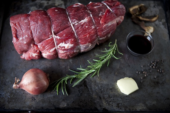 Porcini and Rosemary Crusted Beef Tenderloin with Port Wine Sauce