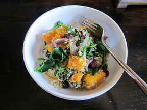 Quinoa Salad with Butternut Squash and Spinach