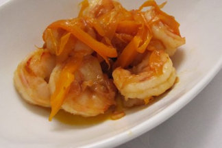 King Prawn with Bell Pepper Ribbons