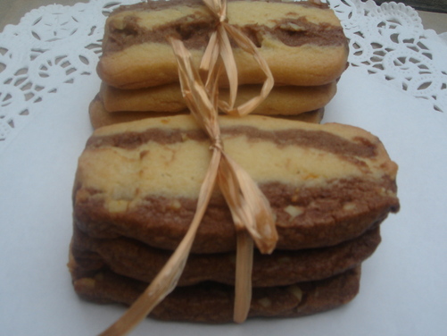 Cardamom,Orange and Chocolate Ribbon Cookies