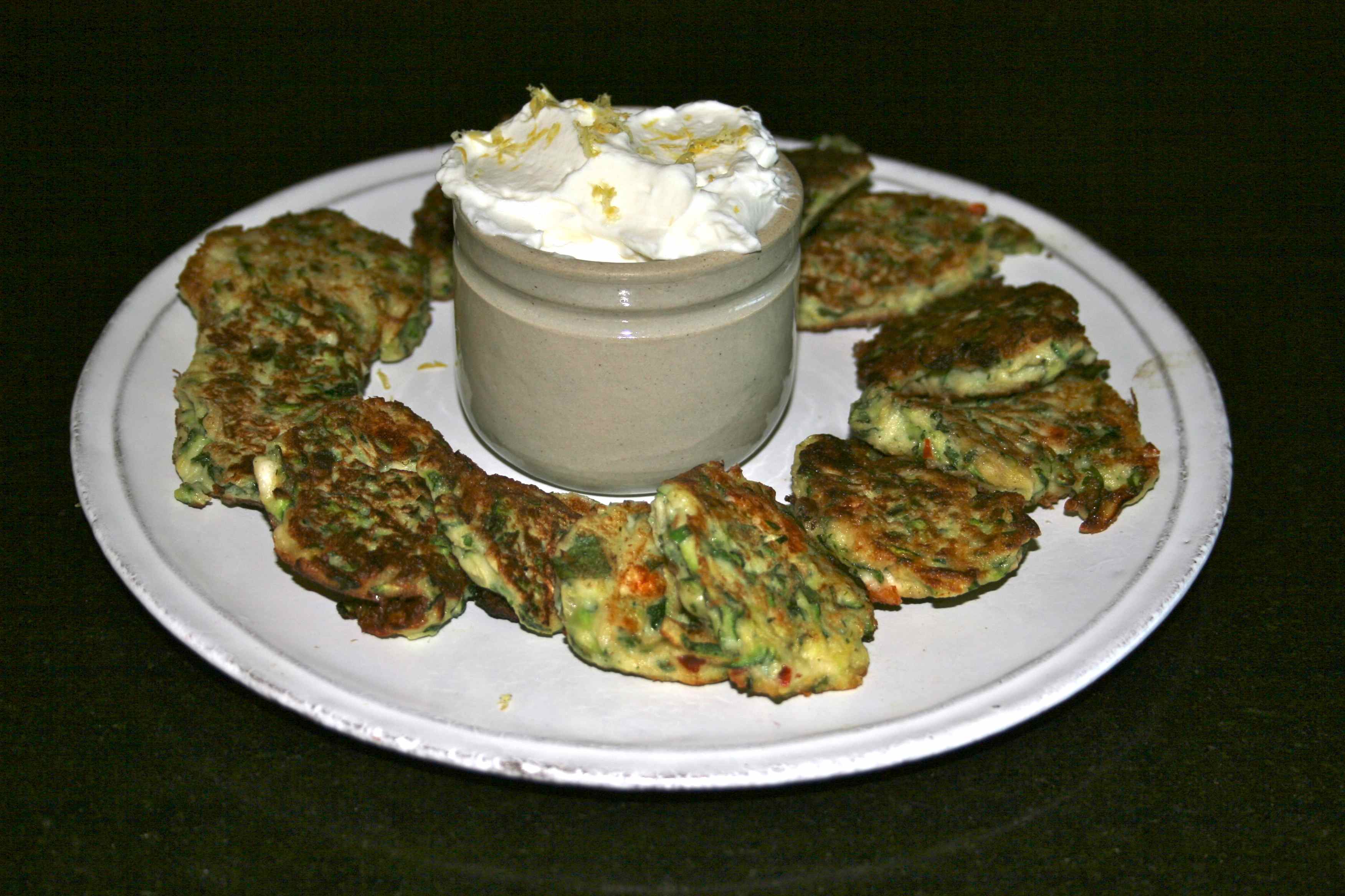 GREEK STYLE ZUCCHINI PANCAKES