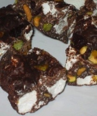 Rosewater-Pistachio Rocky Road