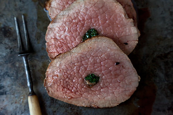Penny-Pinching Arugula Stuffed Eye Round