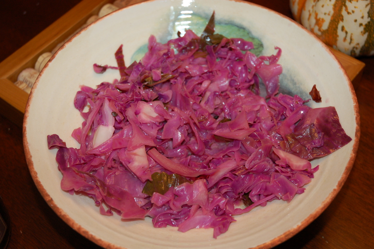 Braised Spiced Cabbage with Pan Roasted Salmon (if you want)