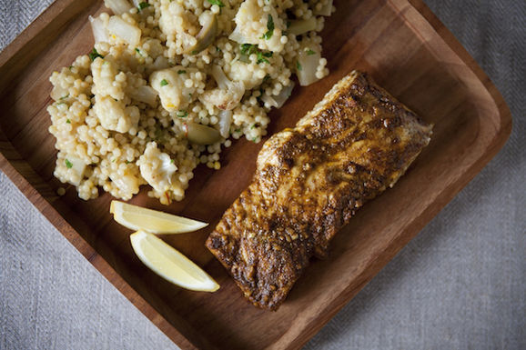 halibut and couscous