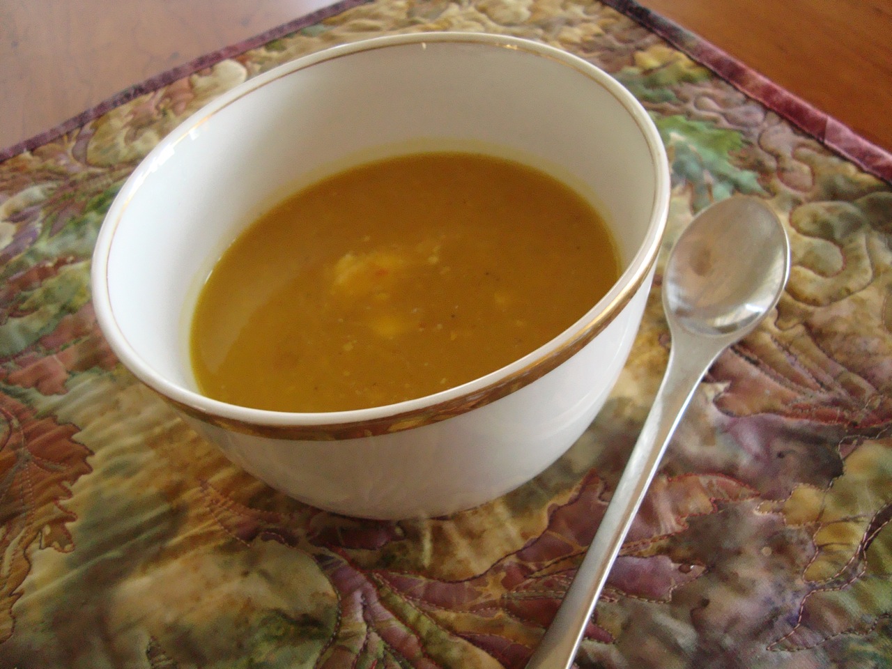 Delicate Delicata Squash Soup with Just a Little Kick