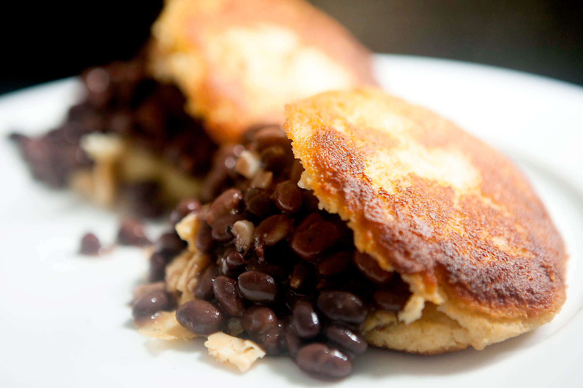 Black Bean and Chili Scrambled Egg Arepas