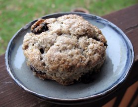 Oaty Cornmeal Scones with Sour Cherries (aka Old-Fashioned Scones)
