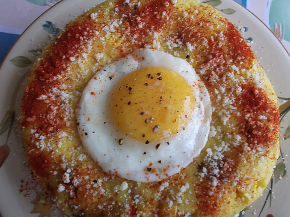 Saffron Polenta with Sausage and Corn