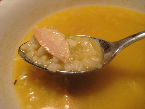 My Mother’s Garlic Soup with Turkey