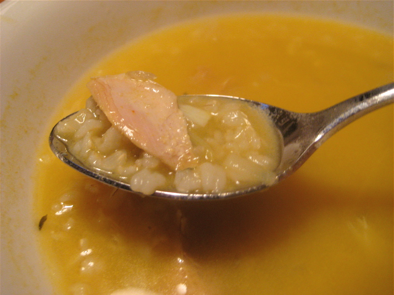 My Mother’s Garlic Soup with Turkey