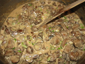 Brandied Creamed Mushrooms