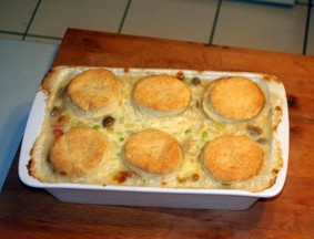 Chicken Stew with Biscuits