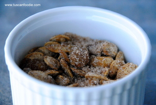Spicy caramelized roasted pumpkin seeds