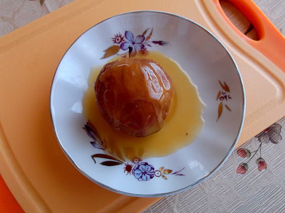 Salt-Roasted Pears and Apples with Caramel Sauce