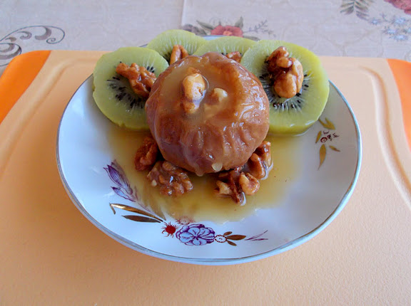 Salt-Roasted Pears and Apples with Caramel Sauce