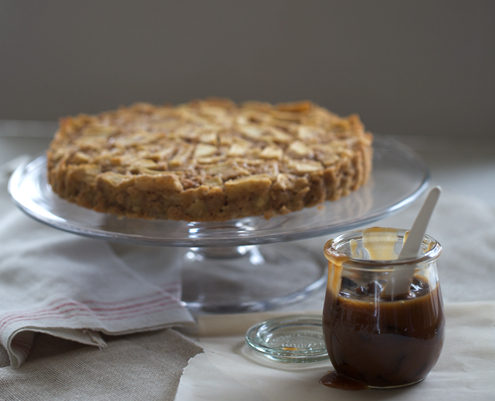Seriously Simple Apple Tart with Hot Buttered Rum Raisin Sauce