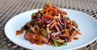 Thai Peanut Salad with Homemade Canadian Bacon