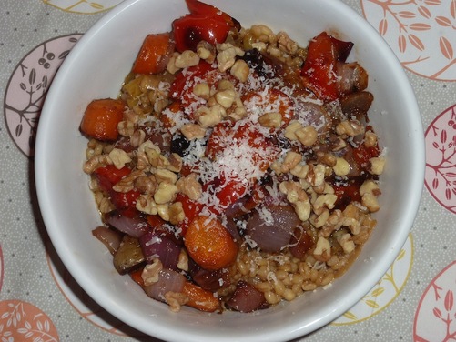 Sage Barley with roasted vegetables