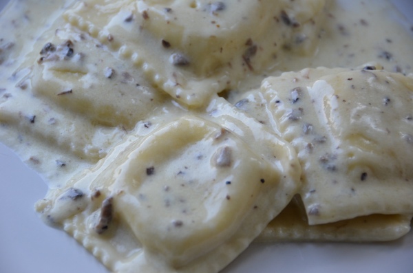 Ravioli in Truffle Cream Sauce