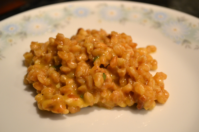 Farro Risotto With Walnuts, Sage and St. Andre