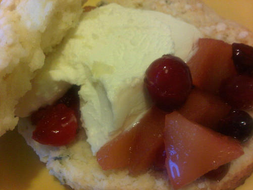 Winter Cranberry Quince Shortcake