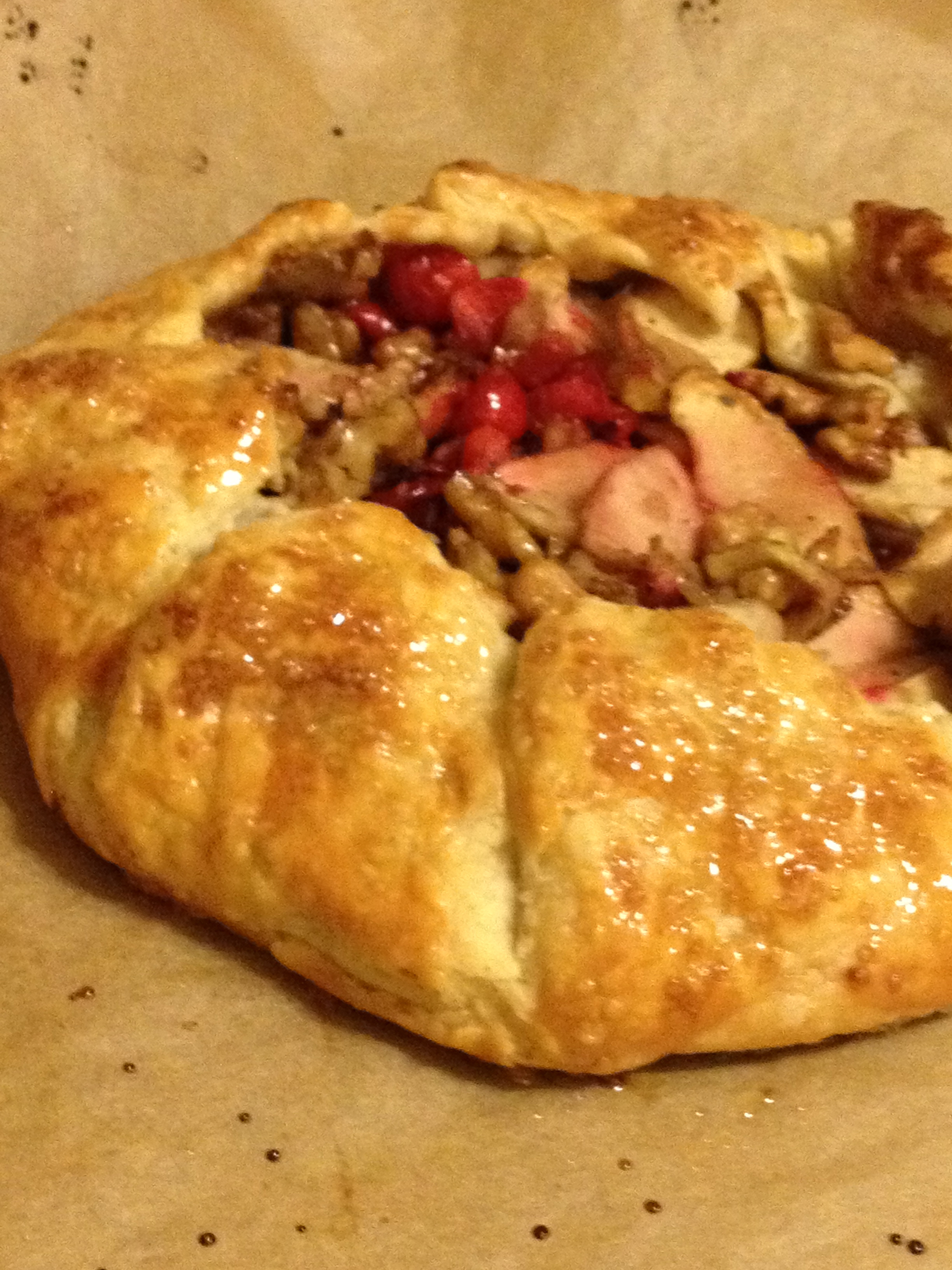 Tart With Apples,Walnuts Sage and Cranberries