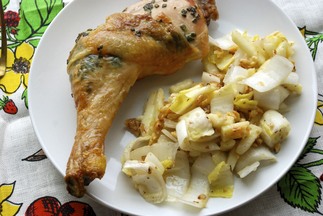 Sage-Roasted Chicken with Endive Salad 