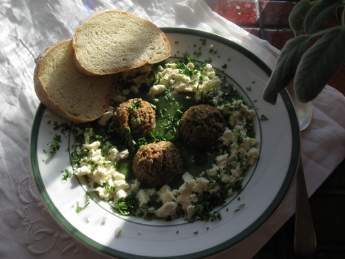 Meatless Mondays "Meatball" Soup