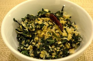 Stirfried Kale with split mung & coconut
